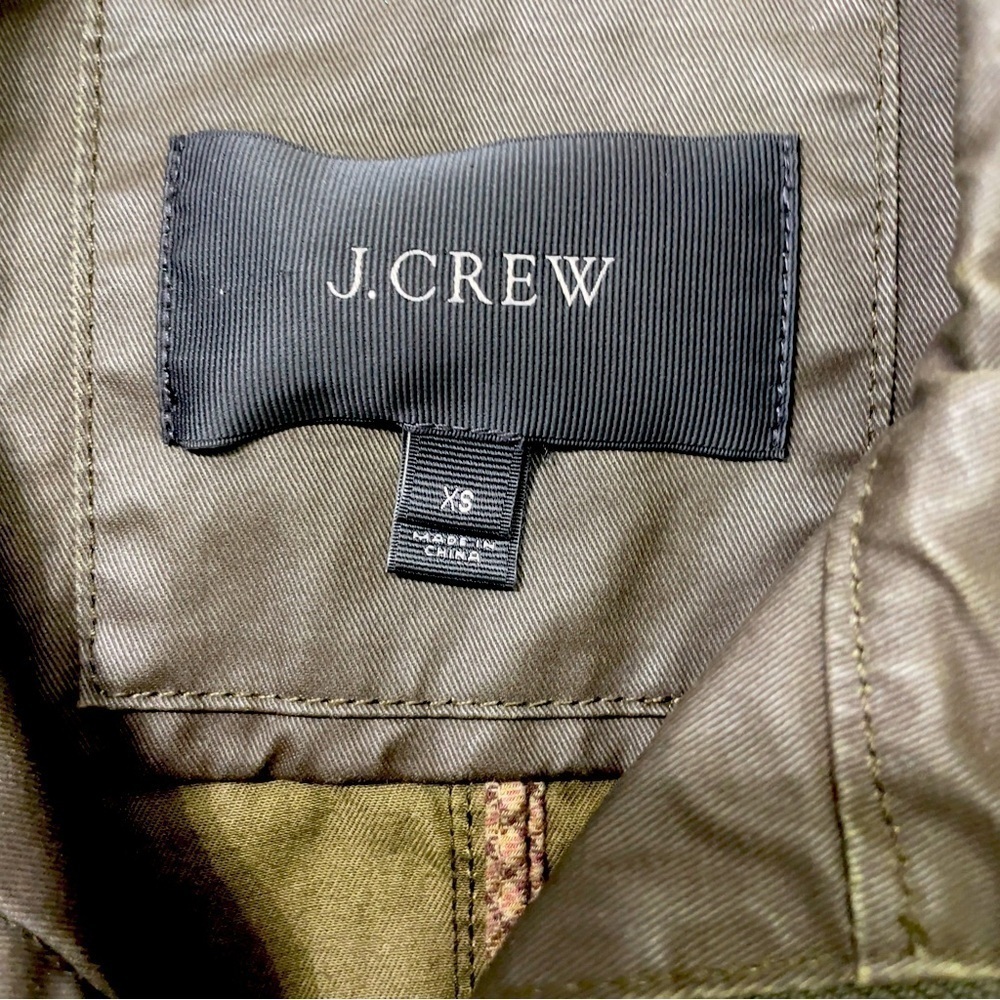Womens J Crew Army Green Downtown
Waxed Military Style Field Jacket Sz XS - Picture 11 of 16
